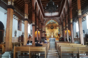 Interior del Templo de San Sebastián, en Riosucio (Caldas)