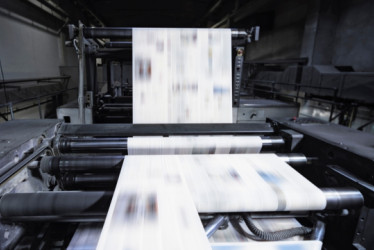 Maquina rotativa funcionando