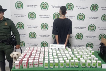 La Policía capturó a Juanes, a quien sorprendió el perro Axel con un cargamento del medicamento veterinario.