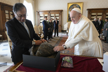 Gustavo Petro se reunió con el papa Francisco a principios del 2024.