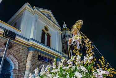 Así vivió la comunidad de fieles de la Basílica Menor en Manzanares la procesión de la Soledad