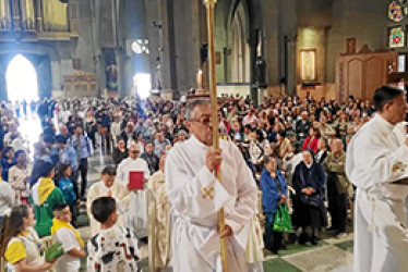 La Catedral Basílica de Manizales contó con una nutrida asistencia de feligreses. La Iglesia celebra a San José como patrono de los trabajadores. Su figura representa el trabajo honesto y silencioso.