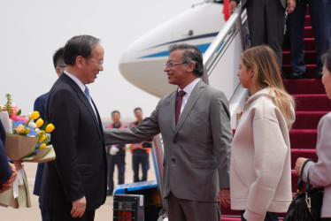 El presidente de la República, Gustavo Petro, llegó en la mañana de este lunes a la República Popular China 