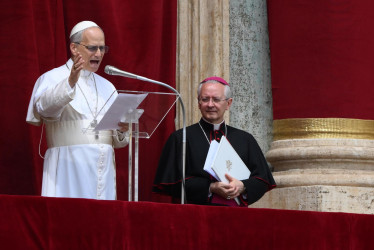 Papa León XIV este domingo, 11 de mayo.