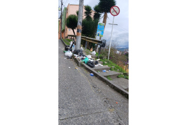 Las basuras en la calle 42 entre los barrios Vélez y Los Álamos.