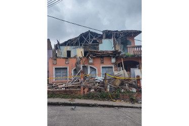 El estado de la casa en ruinas, en la carrera 11 entre calles 20 y 21.