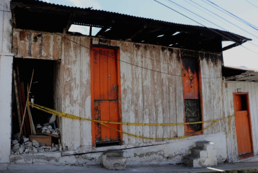 El estado de la casa incendiada en diciembre.