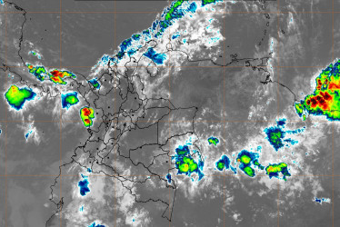 Mapa del comportamiento de la nubosidad sobre Colombia