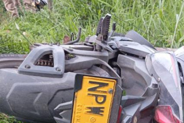 La moto del afectado 