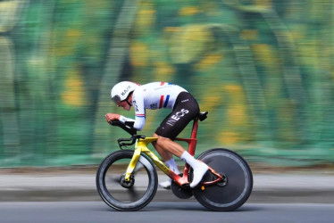 El ciclista inglés Joshua Tarling. 