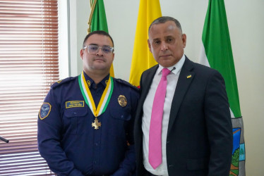 Juan Camilo Triviño y el alcalde de Armenia, James Padilla.