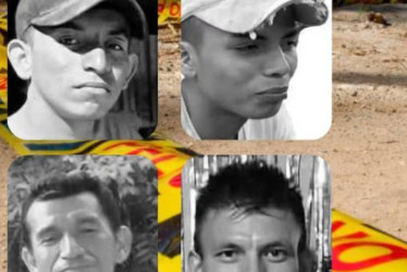 Las cuatro personas asesinadas en el Cauca. 