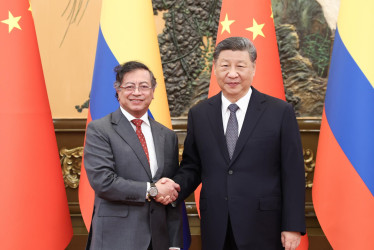 Gustavo Petro, presidente de Colombia, y Xi Jinping, mandatario de China.