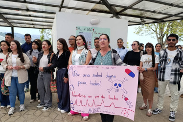 Los docentes de Aguadas se suman a la protesta nacional del Magisterio. 