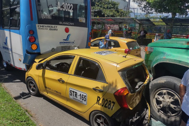 El accidente ocurrió en la avenida Santander con calle 52, de Manizales.