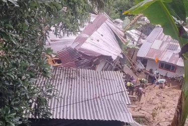 Un deslizamiento de tierra, reportado en la madrugada del 7 de mayo en Dosquebradas, dejó desaparecidas a dos personas 