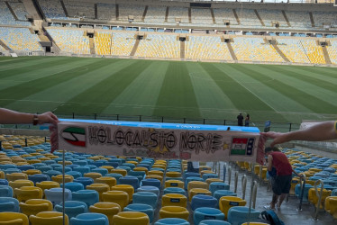 Algunos hinchas del Once Caldas ya están en Brasil y recorren el estadio Maracaná. El Blanco visitará el jueves a Fluminense en la Copa Sudamericana.