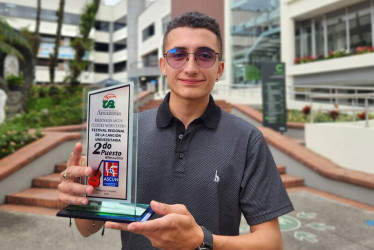 Diego Alejandro Duque Campo, estudiante de Arquitectura de la Universidad Católica de Manizales. 