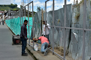 En la zona de la carrera sexta entre las calles octava y novena de la calle real de Salamina.