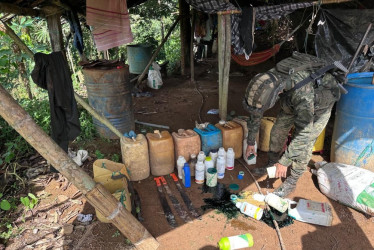 La operación se realizó en los límites entre los departamentos de Caldas y Antioquia, en zona rural del municipio de Argelia, Antioquia