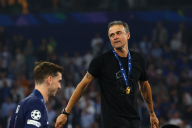 Luis Enrique lució este sábado una camiseta especial en homenaje a Xana, su hija fallecida en 2019.