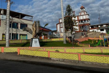 Este es el parque principal de este municipio de Caldas. 