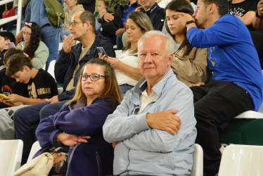 Óscar Perea Botero, dirigente del baloncesto en Caldas, que disfruta con el regreso de la Liga Profesional a la ciudad. Asistió al debut de MZL Manizales Sabios en el Coliseo Mayor.