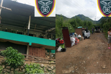 Peligro por deslizamiento: evacúan tres viviendas entre Risaralda y Caldas
