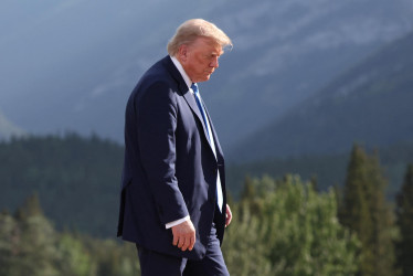 Donald Trump en la Cumbre del G7 en Canadá.