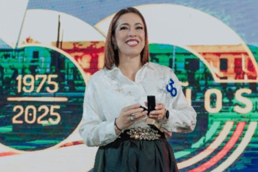 Angélica María Orozco, durante la celebración de los 50 años de Camacol. 