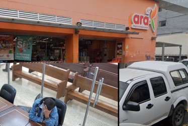 ARA de la carrera 5 con calle 9, de Villamaría. Roberto Antonio fue detenido.