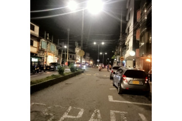 Las luminarias luego de la revisión de Pro Occidente. 