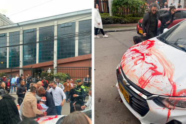 Miguel Uribe Turbay recibió varios impactos de bala en el barrio Modelia de Bogotá. El carro junto al que el político estaba en el momento del atentado terminó ensangrentado.