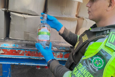 Las botellas eran de licor adulterado.