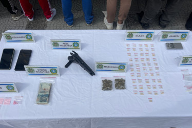 Parte de lo incautado.