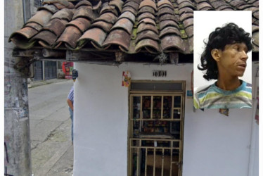 Fredy Arias Ramírez y la tienda afectada.