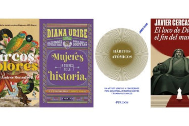 Foto | LA PATRIA  El loco de Dios en el fin del mundo, Mujeres a través de la historia, En surcos de colores y Hábitos atómicos, son los número en uno en las librerías locales de Manizales. 