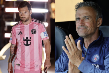 Lionel Messi, capitán del Inter Miami, y Luis Enrique, técnico del Paris Saint-Germain.