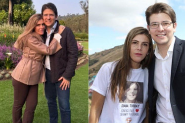 Miguel con su media hermana, María Carolina Hoyos Turbay, hija de Luis Francisco Hoyos Villegas, descendiente directo de la exgobernadora caldense Pilar Villegas de Hoyos.