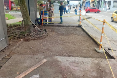 Los arreglos en la carrera 22 de Manizales. 