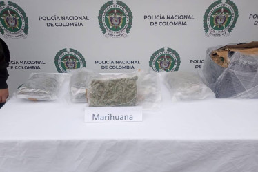  Esta vez incautó 2.700 gramos de marihuana que venían desde Calí a Manizales, en una encomienda.