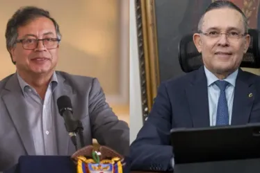 Gustavo Petro, presidente de Colombia, y Efraín Cepeda, presidente del Senado.