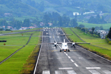 La pista del aeropuerto La Nubia. 