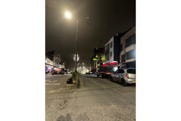 La avenida El Libertador a oscuras.