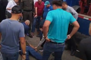 El accidente ocurrió en la avenida Ferrocarril de Pereira con sentido a Dosquebradas 