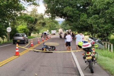 Este es el sector de la vía Honda - La Dorada en el que perdió la vida un hombre en un siniestro de tránsito.