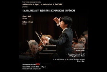 La Orquesta Filarmónica de Bogotá, bajo la dirección del samaneño Rubián Yamid Zuluaga López.