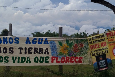 Protesta contra minera en Jericó