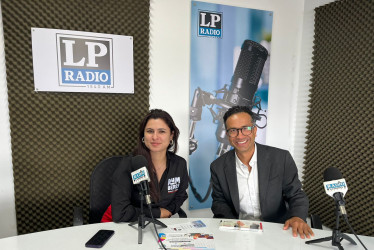 Juliana Osorio, gerente de la agencia Rumbero y Nicolás Montoya, vocero del comité de tango en Manizales.