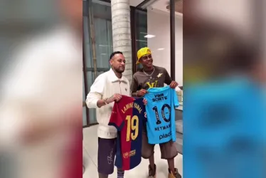 Yamal, que viajó a Brasil con el objetivo de conocer a Neymar, cumplió su sueño y se reunió con el crack brasileño.